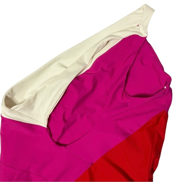 Summersalt Sidestroke Swimsuit One Piece Compression One Shoulder Pink Red 18 - Picture 7 of 8